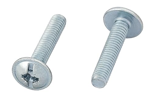 HEXATON Kreuzschlitzschrauben Mit Linsenkopf Mit Flansch Pozidriv M5 x 12 mm 50 Stück Stahl Verzinkt Vollgewinde DIN 967 Möbelknopf Griffschrauben Maschinenschrauben Linsenkopfschrauben mit Flansch von HEXATON