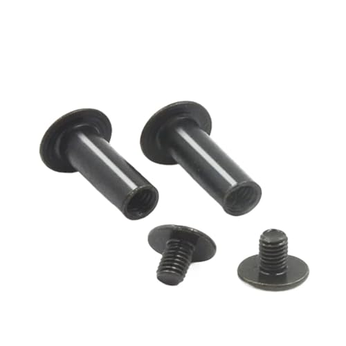 10/20 teile/los Buchschraube m5 * 4/5/6/8/10/12/15/18/20 bis 50mm Stahl mit schwarzen Chicago-Schrauben Druckknopfniete Fotoalbumschraube(10pcs M5X40mm) von HEXHUASR