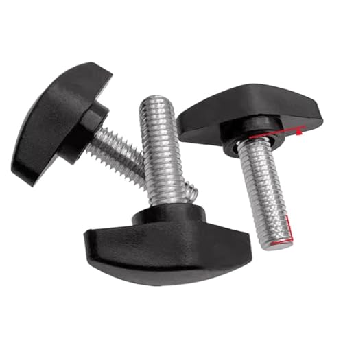 2-5 teile/los M5 M6 M8 Kunststoff Kopf Gewinde T Form Daumen Festziehen Schraube Klemm Grip Knob Schraube Holz Plum Bolzen(16mm,M5 5PCS) von HEXHUASR