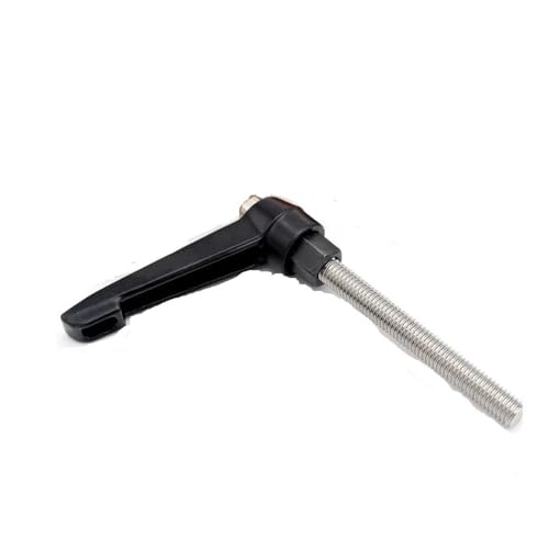 HEXHUASR 1 stücke edelstahl schraube 1 stück M5 M6 M8 M10 M12 M16 Einstellbare Griff Hebel Spann Griffe Gewinde Metall Knopf maschinen Werkzeuge(KTDS-Black,M16_L60) von HEXHUASR
