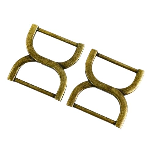HEXHUASR 2–20 Stück Metallringschnallen for Taschen, Gürtelhaken, Gurt-BH-Versteller, Verschlussschlaufen, Handtaschenverbinder, Kleiderbügel, DIY-Nähzubehör(Bronze,25mm-4Pcs) von HEXHUASR