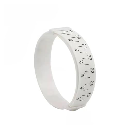 HEXHUASR Armband-Armreif-Messgerät aus ABS-Kunststoff, 15 bis 25 cm, Schmuck-Maßband, Handgelenk-Größenwerkzeug, Schmuck-Armband-Herstellungswerkzeuge(White) von HEXHUASR