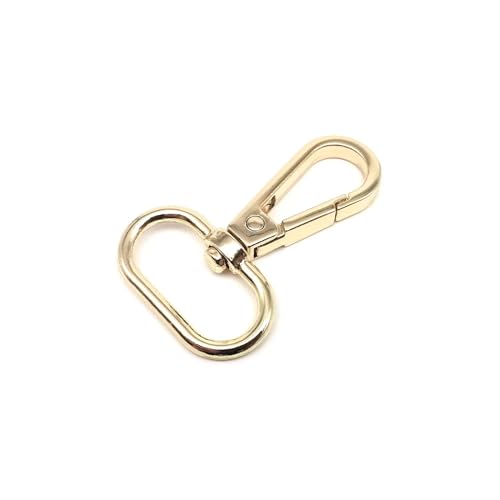 HEXHUASR Drehbarer Hummer-Lederbeutel, Handtasche, Schultergurt, Gürtelverschluss, Clip, Trigger-Schnalle, Schlüsselanhänger, Hundekette, Halsband-Druckknopf(Light Gold,Inner Wide 32mm) von HEXHUASR