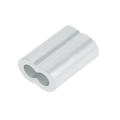 M1 bis M10 Verschiedene Spezifikationen Stahldrahtkabel Seil Befestigungsclip 8-Form Doppelloch Aluminium Aderendhülsen Klemmen Crimpschlaufe(M1.2 100pcs) von HEXHUASR