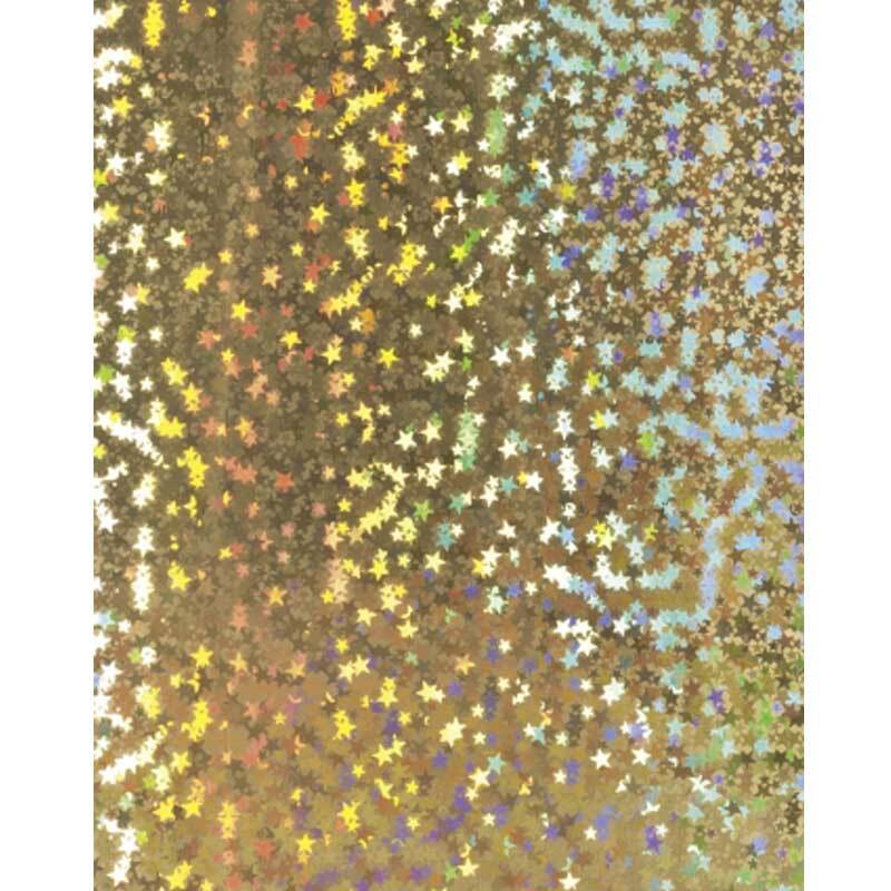 Holografiekarton Sterne gold 50x70cm von HEYDA