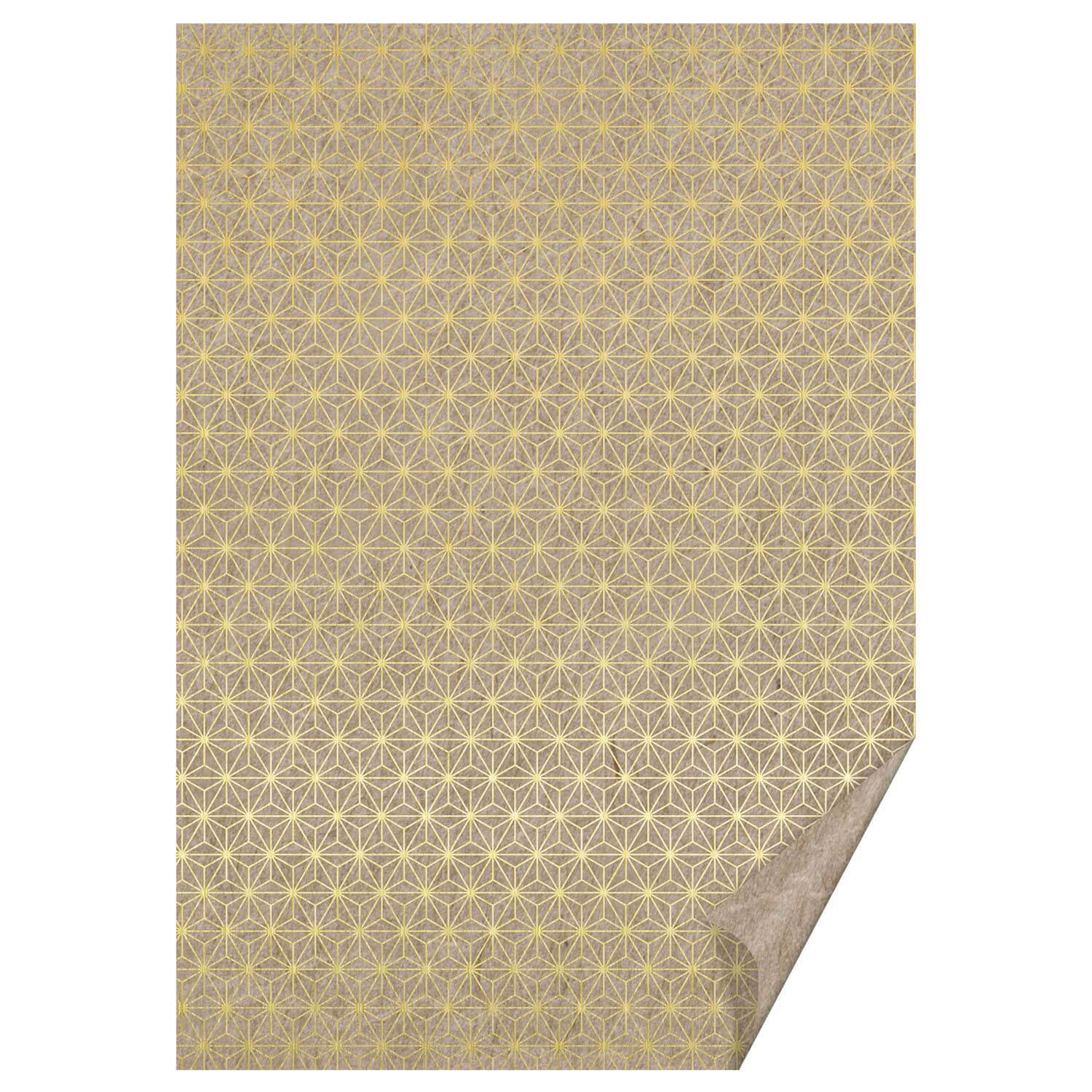 HEYDA Naturkarton Sternlinien gold 50x70cm 220g/m² HEYDA Naturkarton Sternlinien gold 50x70cm 220g/m² von HEYDA