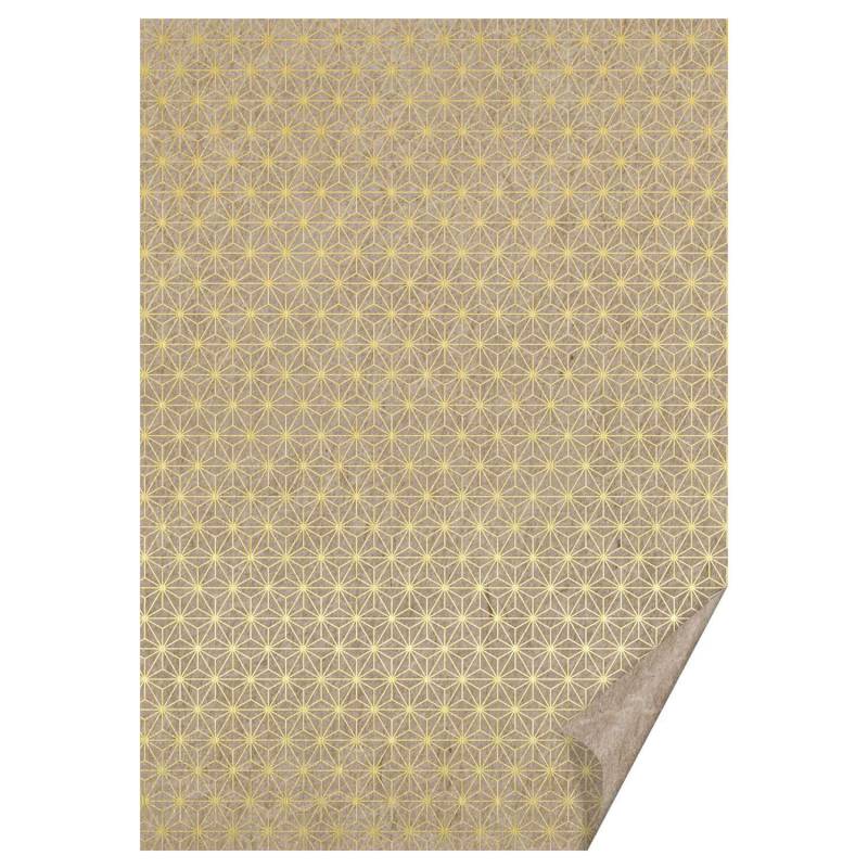Naturkarton Sternlinien gold 50x70cm 220g/m² Naturkarton Sternlinien gold 50x70cm 220g/m² von HEYDA