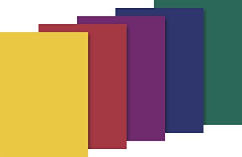 Heyda 203375706 Seidenpapier sortiert 50 x 70 cm 5 Farben sortiert (gelb, mittelrot, violett, dunkelblau, dunkelgrün) von Heyda
