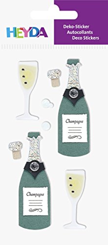 Heyda 203780620 Stick-On's Mix, Motiv: Champagner von Baier & Schneider