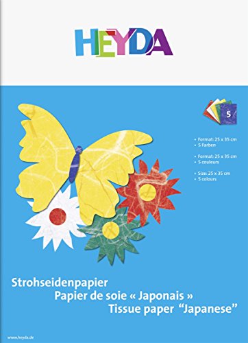 Heyda 204775799 Japan-Faserpapier Strohseide Mappe (25 g/m, 250 x 350 mm) von Heyda