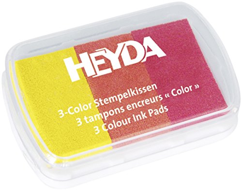 Heyda 204888462 Heyda 204888462 3-Color Stempelkissen 9 x 6 cm, (Gelb-/Rottöne) (Gelb-/Rottöne) von Baier & Schneider