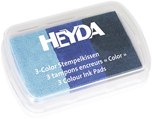 Heyda 204888464 Heyda 204888464 3-Color Stempelkissen 9 x 6 cm, (Blautöne) (Blautöne) von Baier & Schneider
