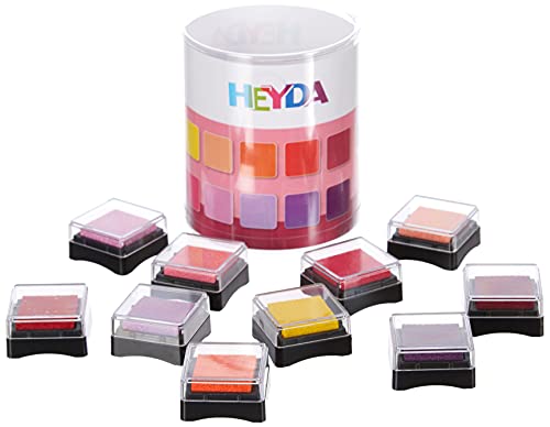 Heyda Heyda 204888471 Heyda 204888471 Mini-Stempelkissen Set (Sunrise) 3 x 3 cm , 10 Rot-Töne sortiert von Baier & Schneider