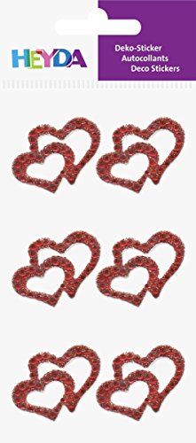 Heyda Sticker Strass Herzen rot von HEYDA