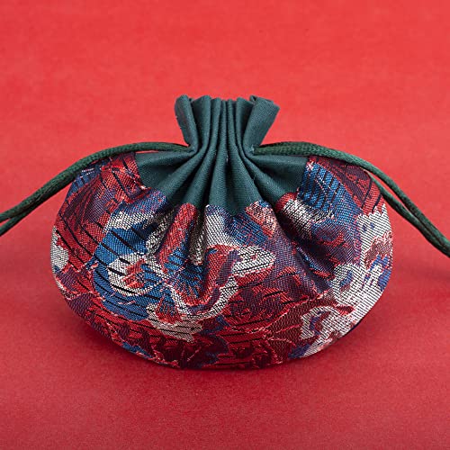 Schmuckbeutel aus Seide mit Kordelzug, bestickte Schmucktasche aus Brokatseide, 4 Beuteltaschen, bestickte Beutel, Geschenkbeutel mit Kordelzug, leere Dufttasche, Hanfu-Zubehör, Anhänger, Auto(H1) von HEYDGBBZ