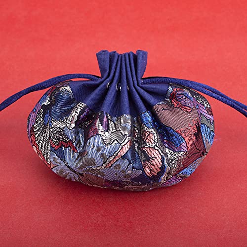 Schmuckbeutel aus Seide mit Kordelzug, bestickte Schmucktasche aus Brokatseide, 4 Beuteltaschen, bestickte Beutel, Geschenkbeutel mit Kordelzug, leere Dufttasche, Hanfu-Zubehör, Anhänger, Auto(H2) von HEYDGBBZ