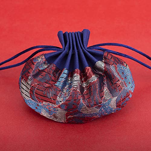 Schmuckbeutel aus Seide mit Kordelzug, bestickte Schmucktasche aus Brokatseide, 4 Beuteltaschen, bestickte Beutel, Geschenkbeutel mit Kordelzug, leere Dufttasche, Hanfu-Zubehör, Anhänger, Auto(H3) von HEYDGBBZ