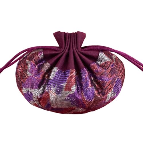 Schmuckbeutel aus Seide mit Kordelzug, bestickte Schmucktasche aus Brokatseide, 4 Beuteltaschen, bestickte Beutel, Geschenkbeutel mit Kordelzug, leere Dufttasche, Hanfu-Zubehör, Anhänger, Auto(H4) von HEYDGBBZ