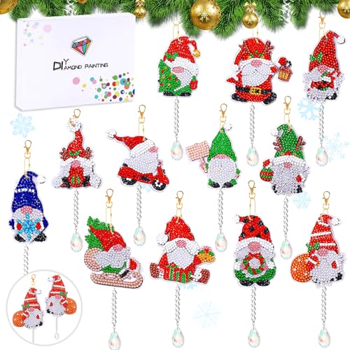 HEYIDAMAI Diamond Painting Kinder Weihnachten, 12 Set 5D Diamond Painting Weihnachten Anhänger, Weihnachtsmann Diamond Painting Schlüsselanhänger Doppelseitige Weihnachten Wichtel Diamant Malerei. HEYIDAMAI Diamond Painting Kinder Weihnachten, 12 Set 5D Diamond Painting Weihnachten Anhänger, Weihnachtsmann Diamond Painting Schlüsselanhänger Doppelseitige Weihnachten Wichtel Diamant Malerei. von HEYIDAMAI