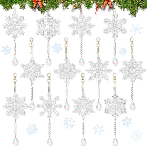 12 Stück Diamant Painting Weihnachten,5D Diamond Painting Weihnachten Anhänger Schneeflocken,Diamond Painting Schlüsselanhänger Beidseitig,DIY Diamond Painting Schlüsselanhänger Set 12 Stück Diamant Painting Weihnachten,5D Diamond Painting Weihnachten Anhänger Schneeflocken,Diamond Painting Schlüsselanhänger Beidseitig,DIY Diamond Painting Schlüsselanhänger Set von HEYIDAMAI