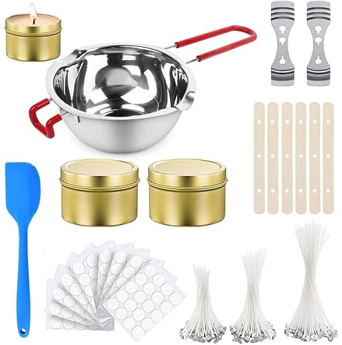 Kerzenherstellung Zubehör,Kerzen Selber Machen Set,Kerzen Gießen Zubehör,Kerzendocht Set,Kerzen Schmelztopf,Dochte für Kerzen Gießen,für die Kerzenherstellung Candle DIY mit Wasserbad Schmelztopf Kerzenherstellung Zubehör,Kerzen Selber Machen Set,Kerzen Gießen Zubehör,Kerzendocht Set,Kerzen Schmelztopf,Dochte für Kerzen Gießen,für die Kerzenherstellung Candle DIY mit Wasserbad Schmelztopf von HEYIDAMAI