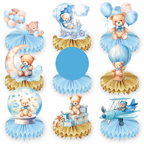 HEYOMI 9 Stück Gender Reveal Party Deko Bienenwabe Mittelstück Tischdekoration Bär Dekoration für Baby Shower Geschlecht Verkündung Party Zubehör Enthüllung Partydeko Tischaufsätze HEYOMI 9 Stück Gender Reveal Party Deko Bienenwabe Mittelstück Tischdekoration Bär Dekoration für Baby Shower Geschlecht Verkündung Party Zubehör Enthüllung Partydeko Tischaufsätze von HEYOMI