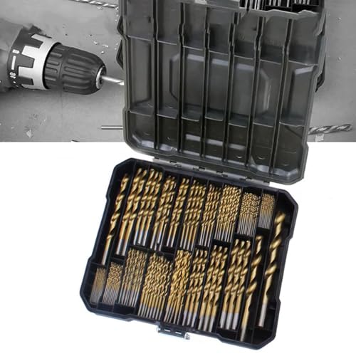 HEYOUTH Bohrer-Set, 230-teilig, 1,0-10,0 mm, Titanbeschichtet, HSS, 135° Kegelspitze, Spirale, Round Shank, Metall, Holz, Kunststoff, 1 Stück HEYOUTH Bohrer-Set, 230-teilig, 1,0-10,0 mm, Titanbeschichtet, HSS, 135° Kegelspitze, Spirale, Round Shank, Metall, Holz, Kunststoff, 1 Stück von HEYOUTH