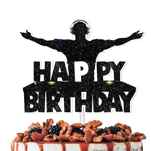 Black Glitter Happy Birthday Cake Topper Cheer to Rock and Roll Music Theme Decor Supplies Women Girls Birthday Party Decorations Black Glitter Happy Birthday Cake Topper Cheer to Rock and Roll Music Theme Decor Supplies Women Girls Birthday Party Decorations von HEYUWING