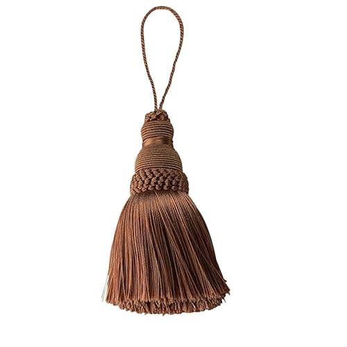 Vorhang Raffhalter 1 Stücke Hause Dekoration Schlüssel Quaste Handgemachte Vorhang Zubehör Hängen Ball Quasten Fringe Spike Room Decor(Coffee) von HEZHANG
