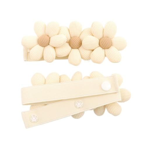 Vorhang Raffhalter 2 STÜCKE Niedliche Blume Form Vorhang Raffhalter Halter Haken Schnalle Clip Einfache Cartoon Zubehör(White-Three Flowers) von HEZHANG