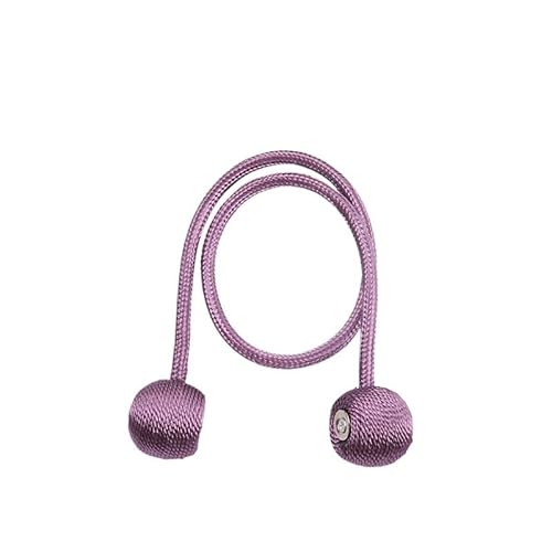 Vorhang Raffhalter Magnetische Ball Vorhang Raffhalter Krawatte Seil Zubehör Stangen Accessoires Rücken Holdbacks Schnalle Clips Haken Halter Home Decor(Purple,2pcs) von HEZHANG