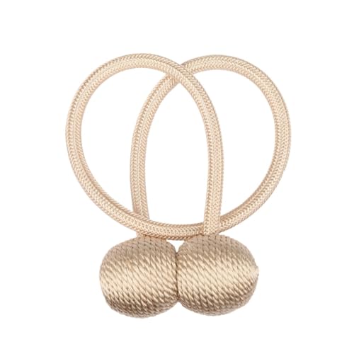 Vorhang Raffhalter Magnetischer Vorhang-Raffhalter, hochwertiger Clip, Vorhang-Schnallenhalter, dekoratives Home-Polyester-Vorhangzubehör(12256Beige,1 Piece) von HEZHANG