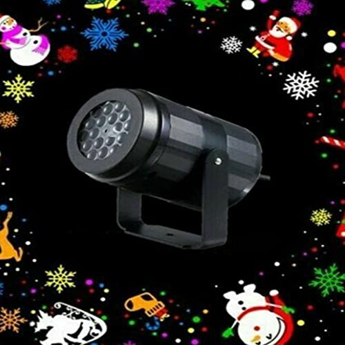 HEZHU Weihnachten LED Projektionslampe, Projektor Lichter mit 16 Dynamisch Mustern für Weihnachten Party Festival Innen Außen von HEZHU
