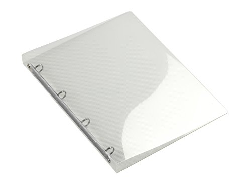Europel A4-Ordner, transparent, 16 mm, 4 Ringe – Nachfüllbarer Ordner für Schule, Büro, Meetings, Reisen & Zuhause – Wasserdichter, reisefreundlicher, umweltfreundlicher Organizer – Weiß von Europel