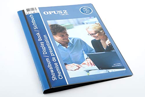 OPUS 2 Präsentationsbuch im A4-Format mit 10 Hüllen - Sichtbuch mit Front-View-Inlay - Portfolio- und Projektordner für Besprechungen & Konferenzen - Dunkelgrau / Anthrazit – 114277 von HP