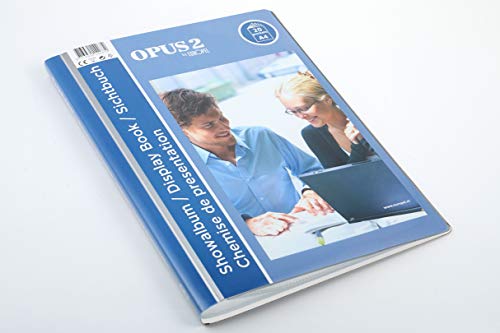OPUS 2 Präsentationsbuch im A4-Format mit 20 Hüllen - Sichtbuch mit Front-View-Inlay - Portfolio- und Projektordner für Besprechungen & Konferenzen - Weiß – 114277 von HP