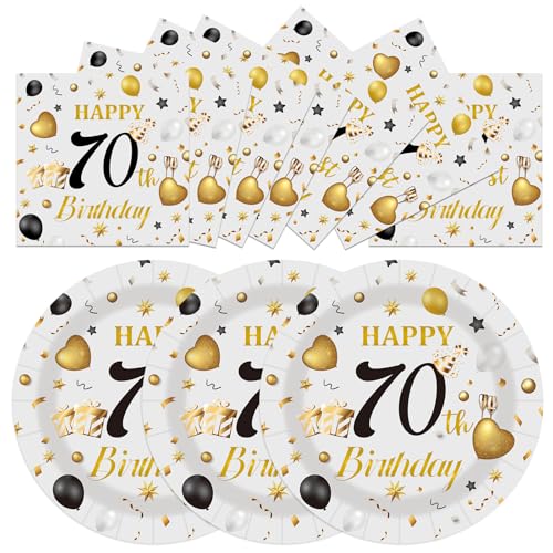 HFBOBP Set mit 50 Tellern und Servietten (70., 17,8 cm) von HFBOBP