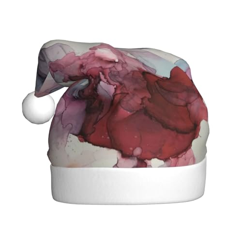Abstrakte Marmor-Weihnachtsmannmütze, Weihnachtsmütze, Weihnachtsmütze, Strickmütze, Mütze für Erwachsene, Damen und Herren von HFDERW