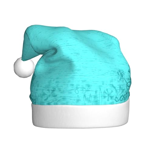 Blaugrüne Weihnachtsmannmütze, Weihnachtsmütze, Weihnachtsmütze, Strickmütze, Mütze für Erwachsene, Damen und Herren von HFDERW
