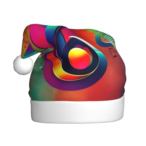 Bunte Weihnachtsmütze mit Musiknoten, Weihnachtsmütze, Weihnachtsmütze, Strickmütze für Erwachsene, Damen und Herren Bunte Weihnachtsmütze mit Musiknoten, Weihnachtsmütze, Weihnachtsmütze, Strickmütze für Erwachsene, Damen und Herren von HFDERW