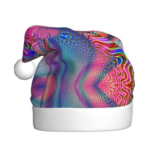 Colorful Thing Weihnachtsmannmütze, Weihnachtsmütze, Weihnachtsmütze, Strickmütze, Mütze für Erwachsene, Damen und Herren von HFDERW