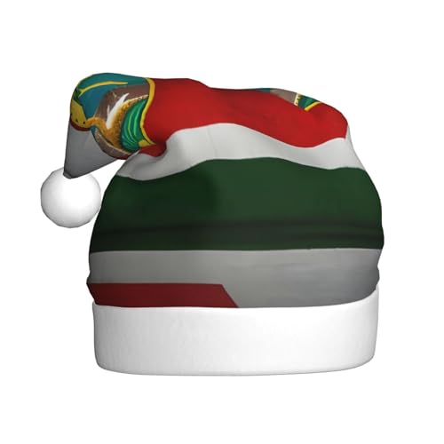 Flagge von Hawaii, amerikanische Weihnachtsmannmütze, Weihnachtsmütze, Weihnachtsmütze, Strickmütze, Kappe für Erwachsene Damen und Herren von HFDERW