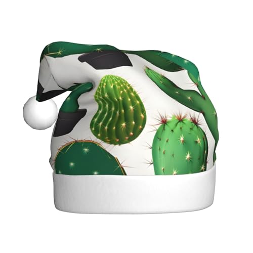 Grüne Kaktus-Mütze, Weihnachtsmannmütze, Weihnachtsmütze, Weihnachtsmütze, Strickmütze, Mütze für Erwachsene, Damen und Herren von HFDERW