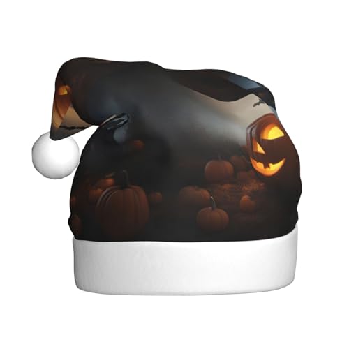 Halloween-Kürbis-Weihnachtsmann-Mütze, Weihnachtsmütze, Weihnachtsmütze, Strickmütze, Mütze für Erwachsene, Damen und Herren Halloween-Kürbis-Weihnachtsmann-Mütze, Weihnachtsmütze, Weihnachtsmütze, Strickmütze, Mütze für Erwachsene, Damen und Herren von HFDERW