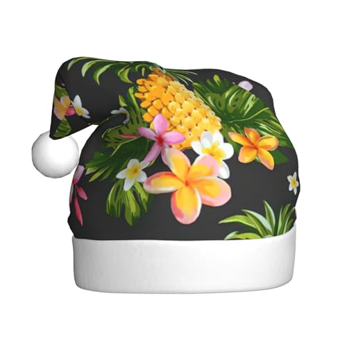 Hawaiianische Weihnachtsmannmütze, tropische Ananas, Weihnachtsmütze, Weihnachtsmütze, Strickmütze, Mütze für Erwachsene, Damen und Herren Hawaiianische Weihnachtsmannmütze, tropische Ananas, Weihnachtsmütze, Weihnachtsmütze, Strickmütze, Mütze für Erwachsene, Damen und Herren von HFDERW