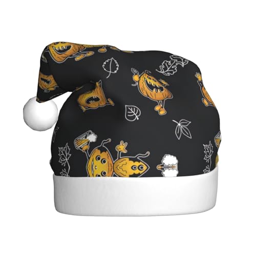 Lustige Halloween-Dekoration, Hexe, Weihnachtsmannmütze, Weihnachtsmütze, Weihnachtsmütze, Strickmütze, Mütze für Erwachsene, Damen und Herren von HFDERW