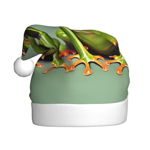Lustige grüne Frösche 1 Weihnachtsmannmütze, Weihnachtsmütze, Weihnachtsmütze, Strickmütze, Mütze für Erwachsene, Damen und Herren Lustige grüne Frösche 1 Weihnachtsmannmütze, Weihnachtsmütze, Weihnachtsmütze, Strickmütze, Mütze für Erwachsene, Damen und Herren von HFDERW