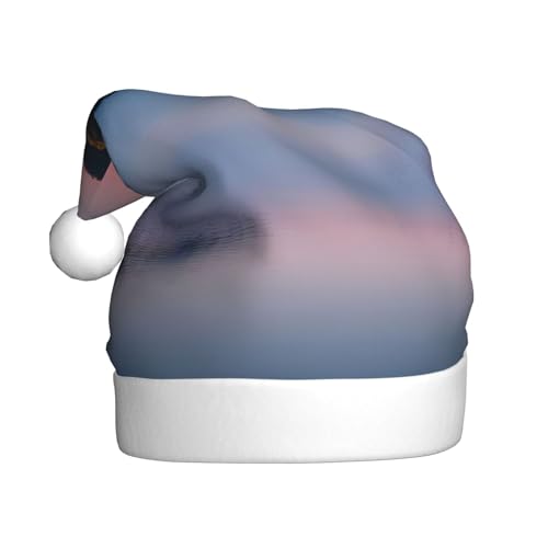 Nikolausmütze mit Motiv See unter Sonnenuntergang, Weihnachtsmütze, Weihnachtsmütze, Strickmütze, Mütze für Erwachsene, Damen und Herren Nikolausmütze mit Motiv See unter Sonnenuntergang, Weihnachtsmütze, Weihnachtsmütze, Strickmütze, Mütze für Erwachsene, Damen und Herren von HFDERW