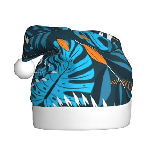 Sommermütze mit tropischen Blättern, Weihnachtsmannmütze, Weihnachtsmütze, Weihnachtsmütze, Strickmütze, Mütze für Erwachsene Damen und Herren von HFDERW
