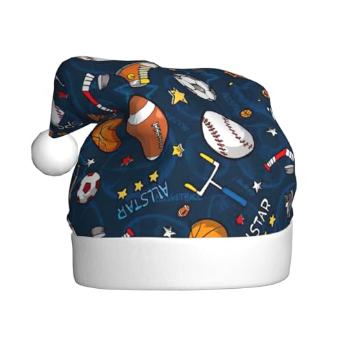 Sport-Baseball-Spiel-Mütze, Weihnachtsmannmütze, Weihnachtsmütze, Weihnachtsmütze, Strickmütze, Mütze für Erwachsene, Damen und Herren von HFDERW